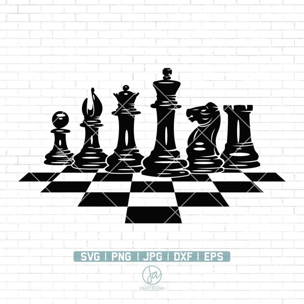 Chess svg | Chess pieces svg | Chess board svg | Chess game svg | Checkmate svg | Chess player svg | Chess clipart | Chess Png | Png Dxf Eps