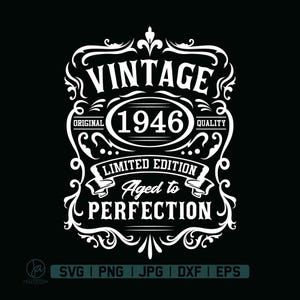 80th Birthday Svg | 80th Birthday Shirt | Vintage 1946 Svg | 1946 Aged to perfection | Aged to Perfection Svg | 80th Birthday Gift Idea