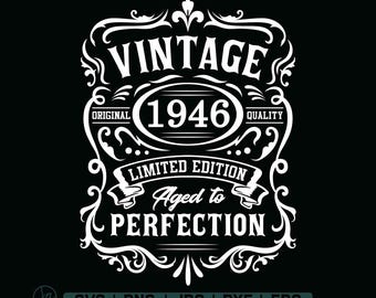 80. Geburtstags-Svg | 80er Geburtstag Shirt | Jahrgang 1946 | 1946 Alter zur Perfektion | Gealtert zur Perfektion SVG | 80er Jahre Geburtstag Geschenkidee
