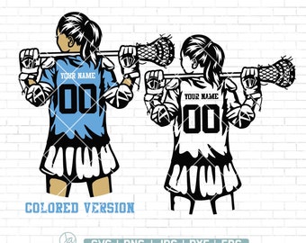 Personalized Name Svg, Female Lacrosse Player Svg, Lacrosse Mom Svg, Lacrosse Team Svg, Lacrosse Player Clipart, Lacrosse Cutfile, Png Dxf