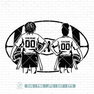 Two Flag Football Player Svg Png | Personalized Name | Football Player Svg | Flag Football Season | Football Shirt | Sublimation Designs