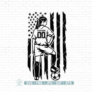 US Soccer Girl Player Svg |Customized Soccer Player svg | Soccer Player Svg | Soccer Svg | Soccer Clipart | Soccer Png | Soccer Mom Cut file