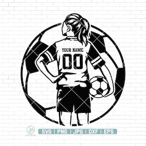 Customized Soccer Player svg | Soccer Kid Girl Svg | Soccer Player Svg | Soccer Svg | Soccer Clipart | Soccer Png | Soccer Mom Cut file