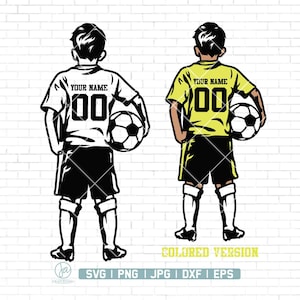 Soccer Kid Player Svg | Personalized Name Svg | Soccer Boy Svg | Soccer Svg | Soccer Clipart | Football Png | Soccer Kid Cricut | Png Dxf