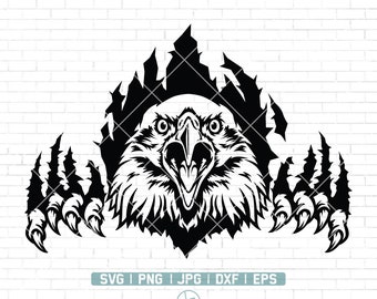 Raspadinha de Garra de Águia Svg | Arranhões de garra Svg | Águia Americana Svg | Águia Svg | Animais selvagens Svg | Arquivos SVG para Cricut e Silhouette