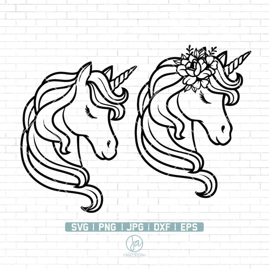 Floral Unicorn Svg Cute Unicorn Png Unicorn Bundle Svg Floral Unicorn
