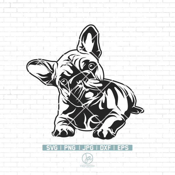 French Bulldog Svg | Frenchie svg | funny dog clipart | pet face png | Bulldog breed Svg | Frenchie Clipart Print | Cricut Cutting Files