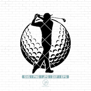 Golf Svg | Golfe Svg | Jogador de golfe Svg | Clubes de golfe Svg | Bola de golfe SVG | Vetor de golfe | Logotipo do golfe | Arquivos de corte de golfe | Silhueta de golfe