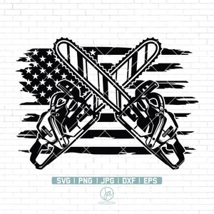 US Logging Chainsaw svg File | Lumberjack Svg | Woodcutter svg | Logging svg | Chainsaw Files for Cricut | Chainsaw Cut Files for Silhouette
