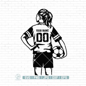 Customized Soccer Player Svg | Soccer Kid Girl Svg | Soccer Player Svg | Soccer Svg | Soccer Clipart | Soccer Png | Soccer Mom Svg | Png Dxf