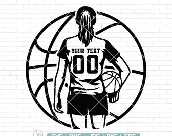 Personalized Name, Female Basketball Player Svg, Basketball Girl Svg, Basketball Svg, Basketball Game Svg, Basketball Shirt, Png Dxf Jpg Eps