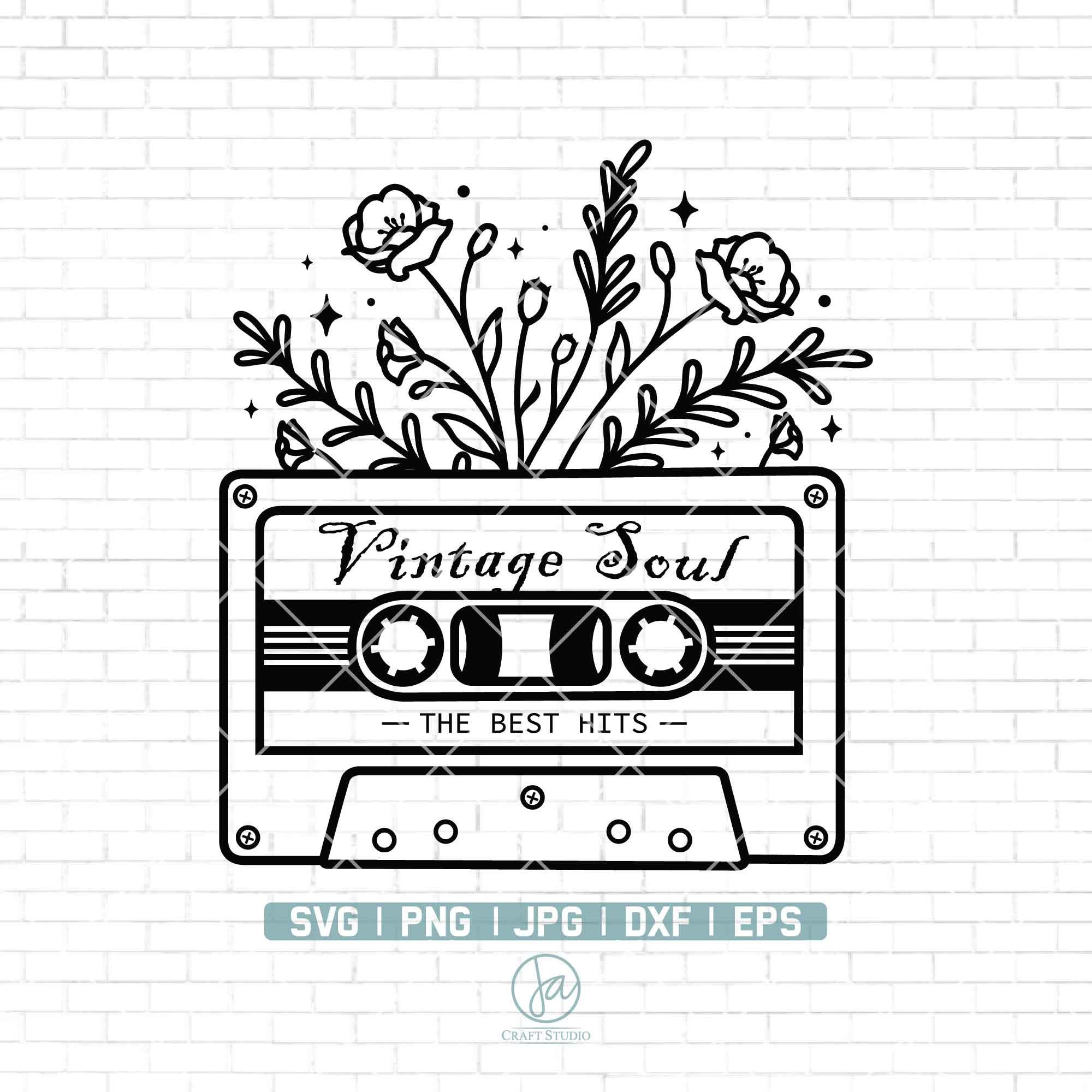 Vintage Soul Cassette Tape Wild Flowers Retro Aesthetic T-Shirt