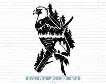 American Eagle svg | Eagle Scene Svg | Eagle svg | Animal svg | Eagle Silhouette | Eagle Svg Cut Files for Cricut | Png Dxf Jpg Eps