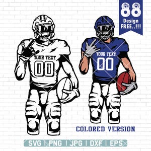 Football player svg | Customized Football Player svg | Football svg | colored layers | football team | Football name | Football Season | Png