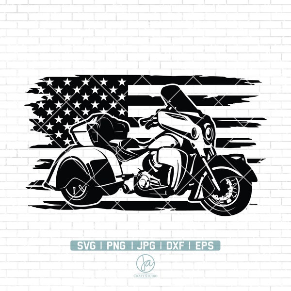 US Trike Motorcycle Svg | Trike Motor Svg | Motorcycle Svg | Trike Motor Clipart | Trike Motorcycle png | Motorcycle Svg |Motorcyle Cutfiles
