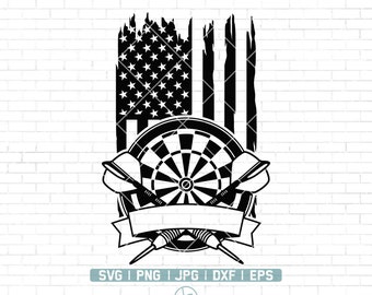 US Dart svg | Dart Game Svg | Dartboard Svg | Bulls eye svg | Darts Clipart | Dart Target Svg | Cut Files for Cricut | Png Dxf Jpg Eps