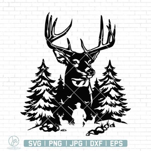 Hunting Svg | Deer hunting Svg | Deer Hunter Svg | Outdoor Hunting Svg | Hunting Shirt Svg | Clipart | Cricut | Svg Cut Files | Png Dxf Eps