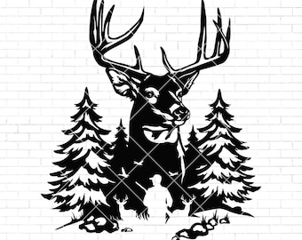 Hunting Svg | Deer hunting Svg | Deer Hunter Svg | Outdoor Hunting Svg | Hunting Shirt Svg | Clipart | Cricut | Svg Cut Files | Png Dxf Eps