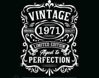 55th Birthday Svg | 55th Birthday Shirt | Vintage 1971 Svg | 1971 Aged to perfection | Aged to Perfection Svg | 55th Birthday Gift Idea