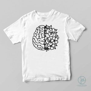 Mental Health Matters Svg | Floral Brain Svg | Awareness Shirt Svg ...