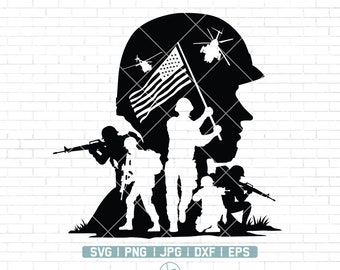 US Soldier SVG File, Veteran Soldier svg, Army Svg, Military svg, US flag svg, Soldier Cut File, Military png, Soldier Cut File for Cricut