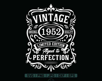 Vintage 1984 SVG PNG DXF 30th Birthday Svg Vintage Svg Happy Birthday Svg Aged to Perfection Svg All Original Parts Svg Birthday Shirt Svg