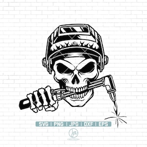 Welder Skull Svg | Welder svg | Welder Mechanic Svg | Welding svg | Welder Shirt | Welder Clipart | Skull Svg | Pipefitter Svg | Png Dxf Eps