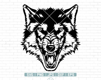 Wolf Svg | Wolf Head Svg | Wolf Pack Svg | Wolf Clipart | Wolf Face Svg | Wolf Cut file | Wolf Shirt | Cricut Cutting files | Png Dxf Eps