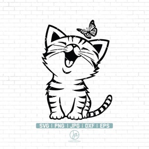 Cute Cat SVG | Curious Kitten Clipart | Cat Svg | Cat Clipart | Peeking face animal vector | Cute Cat Svg Cut Files for Cricut | Png Dxf Eps