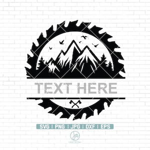 Wood Saw Blade SVG | Saw Blade Monogram | Saw SVG Clipart | Woodworking svg | Carpentry svg | Logging svg | Logger Svg Files for Cricut