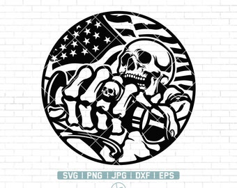 Skull Biker Svg | Skeleton Riding Motorcycle Svg | US Biker Svg | Skeleton Svg | Biker Skull Svg | Biker Shirt | Motorbike Svg | Png Dxf Eps