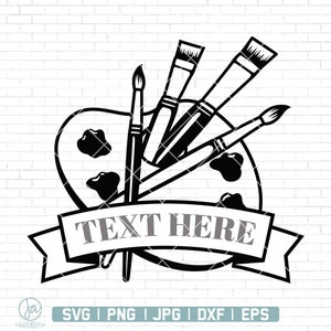 Art Painter Paintbrush SVG | Artist Clip Art Cut File | Paint Palette svg | Art Class | Teacher | Instant Digital Download | Png Dxf Jpg Eps