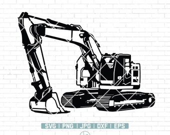 Excavator Svg | Excavator Clipart | Heavy Equipment Svg | Pipeliner Svg | Excavator Files for Cricut | Excavator Cut Files For Silhouette