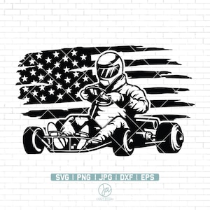 US Go Kart Riding Svg / Go Kart Racing svg / Go Kart Clipart / Go Kart Svg / Go Kart Files for Cricut / Go Kart Svg Files for Silhouette