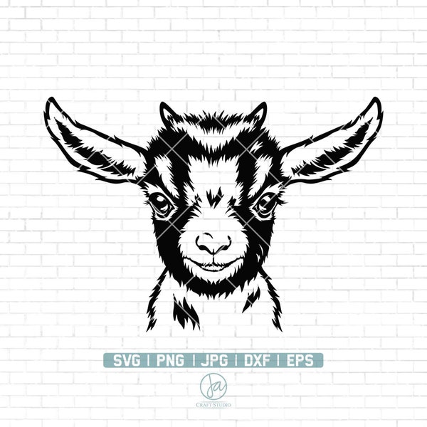 Goat Svg | Baby Goat Svg | Cute Goat svg | farm animal Svg | cute animal Svg | Goat Svg Cut Files for Cricut & Silhouette | Png Dxf Jpg Eps