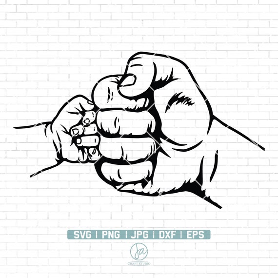 Fist Bump SVG | Father's Day SVG | New Dad SVG | Dad and Baby Fist Bump Svg Clipart | Son Dad Fist Svg | Fist Bump Cut Files | Father's day