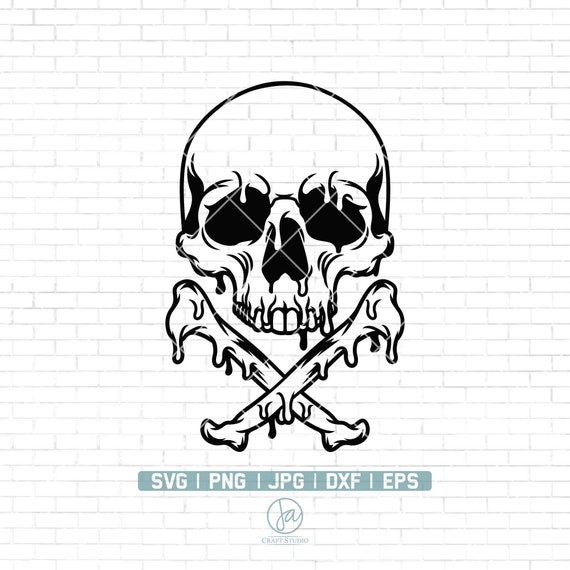 Skull With Crossed Bones Svg | Skull and Bones Svg | Skull