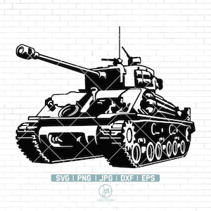 Military Tank SVG 02 | United States Army Svg | Marine War Vehicle | Veteran Soldier Svg | Cricut &  Silhouette | Printable | Png Dxf Eps