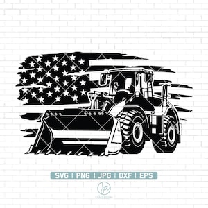 US Bulldozer Svg | Heavy Equipment Bulldozer | Bulldozer Clipart | Construction Truck Svg  | Bulldozer Driver Svg | Bulldozer Cut Files