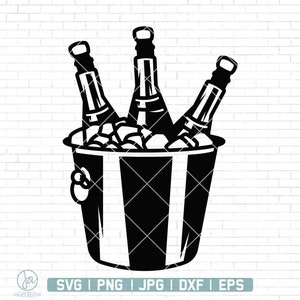 Bucket of Beer SVG File | Beer Bottle SVG | Beer SVG | Beer Vector Clipart | Commercial & Personal Use | Cricut | Silhouette | Png Dxf Eps