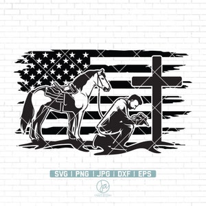 US Cowboy Kneeling at cross svg | Kneeling svg | Kneeling Praying | Kneeling Cowboy svg | Rodeo Boy svg | Western Cowboy Svg | Cowboy Svg