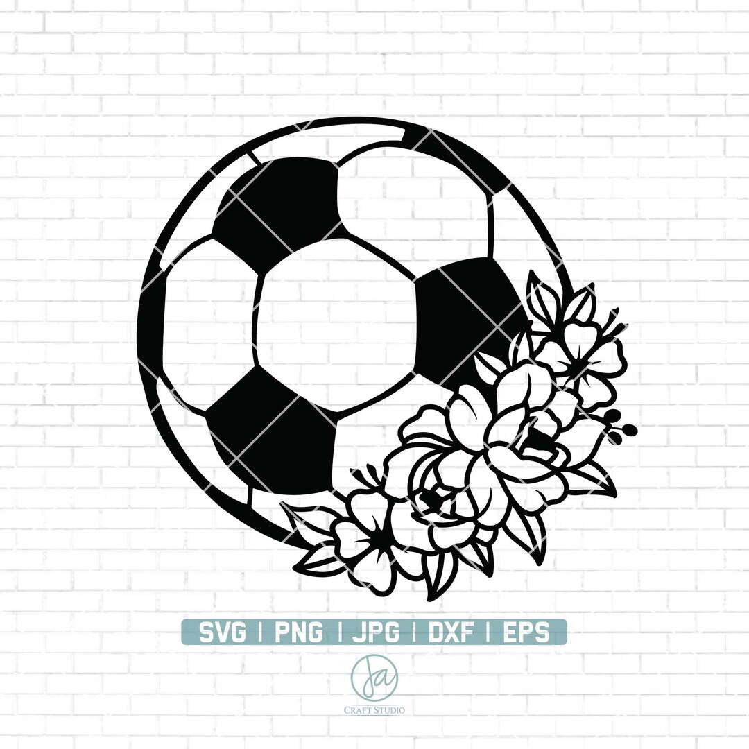 Floral Soccer SVG File | Football Svg File | Soccer SVG | Girls Soccer ...
