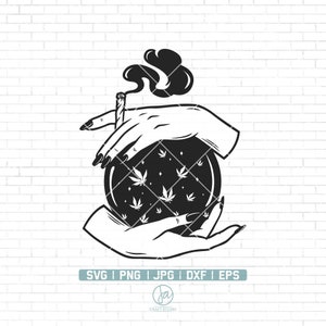 Cannabis Ball Svg / Crystal Ball svg / Weed Svg / Marijuana Svg / Cannabis Svg / Blunt Joint svg / 420 svg / Smoking Weed Svg / Rasta svg