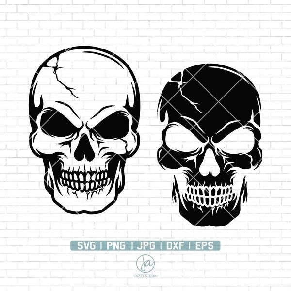 Skull Head Svg | Skull Svg | skeleton svg Skull Clipart | Skull Illustration | Skull Shirt | Skull Silhouette | Skull Cut Files | Png Dxf