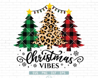 Vibraciones navideñas SVG PNG / Camisa de Navidad Svg / Funny Christmas Svg / Regalo de Navidad / Christmas Svg / Christmas Tree Svg / Winter Svg