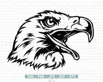 Eagle Svg File | Eagle Head Svg | Digital Download | Bald Eagle Svg | Veteran Svg | Eagle Shirt | Eagle Png | Eagle Clipart | Png Dxf Eps