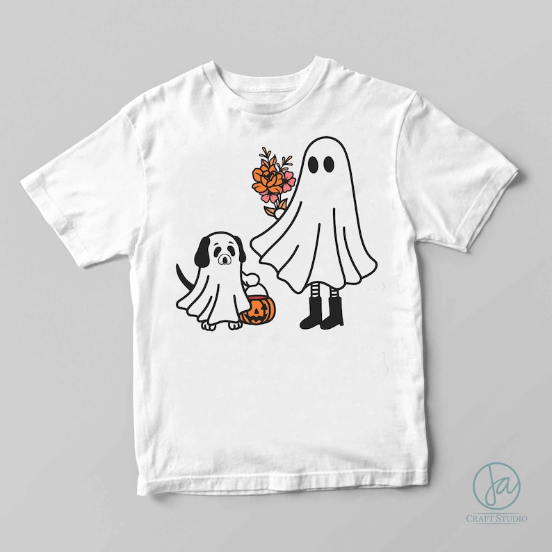Ghost Dog Svg Ghost Girl Svg Halloween Svg Spooky Season - Etsy