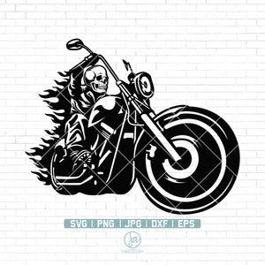 Biker svg | Biker Skull svg | Skull svg | Biker Clipart | Fietsshirt svg | Big Bike svg | Bike Rally svg | Ruiter Clipart | Biker Png | Dxf