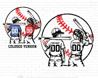 パーソナライズされた名前 SVG PNG、野球選手 SVG、ソフトボールママ SVG、野球チーム SVG、ソフトボール選手 SVG、野球チーム、ソフトボール SVG