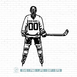 Hockey Player Svg | Personalized Name | American Hockey Svg | Hockey Skate Svg | Goalie Clipart | Hockey Png | Hockey Dad Cutfile | Png Dxf